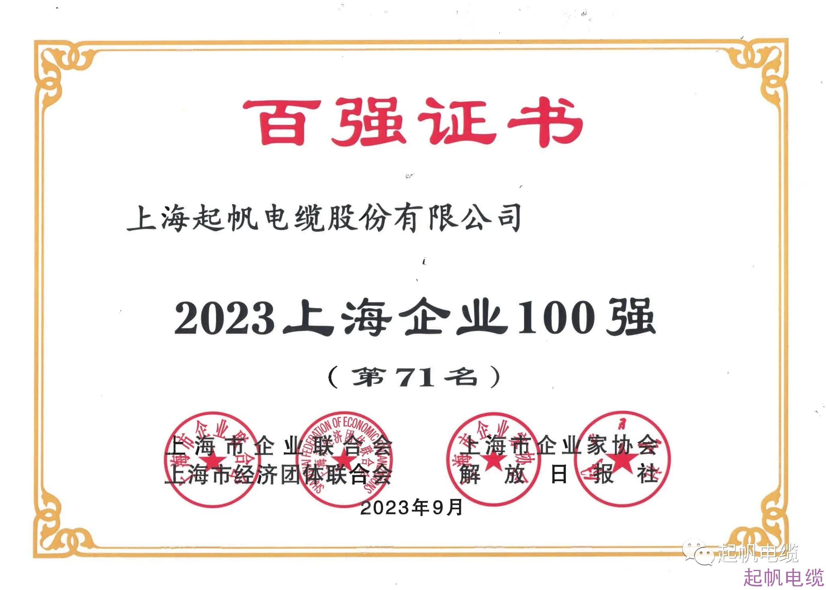 2023上海企業第71名